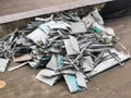 A pile of aluminum scrap.