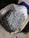 A pile of aluminum waste