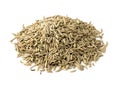 Pile of anise seeds closeup on white Royalty Free Stock Photo