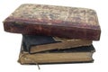 Pile of antique books isolated Royalty Free Stock Photo