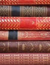 Pile of antique books