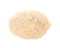 Pile of apple pectin powder closeup on white Royalty Free Stock Photo