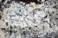 Pile of ashes after the fire went out grunge background texture Royalty Free Stock Photo