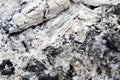 Pile of ashes after the fire went out grunge background texture Royalty Free Stock Photo
