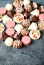 Assorted Chocolates Piled on Table Royalty Free Stock Photo