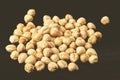 Pile of assorted nuts randomly cascading onto a black background Royalty Free Stock Photo
