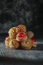 pile of assorted panellets typical of Catalonia, Spain Royalty Free Stock Photo