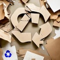 A pile of assorted paper and cardboard materials m Royalty Free Stock Photo