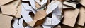 A pile of assorted paper and cardboard materials m Royalty Free Stock Photo