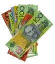 Pile of Australian banknotes Royalty Free Stock Photo