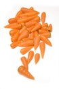 Pile of baby carrots Royalty Free Stock Photo