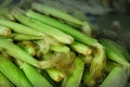 Pile of baby corn in the market Royalty Free Stock Photo