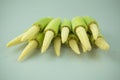 A pile of baby corn ready to be cooked