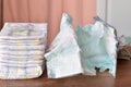 a pile of baby diapers Royalty Free Stock Photo