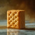 Pile of baked chocolate biscuits on white background.AI generated