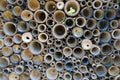 Pile of bamboo canes piled up Royalty Free Stock Photo