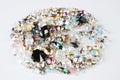 Pile of beautiful colorful diamonds