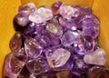 A pile of beautiful purple Ametrine Brazil natural stones