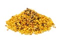 Pile of bee pollen on white Royalty Free Stock Photo