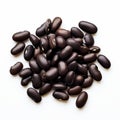Youthful Energy: Black Beans On A White Background