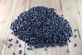 Pile black beans. Royalty Free Stock Photo
