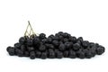 Pile of black chokeberries