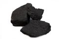 pile black coal isolated on white background Royalty Free Stock Photo