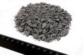 pile black coal isolated on white background Royalty Free Stock Photo