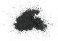 Pile of black cosmetic clay isolated on white background, view from above Royalty Free Stock Photo