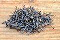 Pile of black mettalic nails