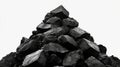 Pile of Black Rocks, Coal Heap, Monochrome Royalty Free Stock Photo
