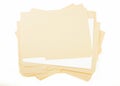 Pile of blank brown folders Royalty Free Stock Photo