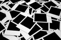 Pile of blank photos Royalty Free Stock Photo