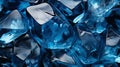A pile of blue ice cubes Royalty Free Stock Photo