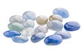 Pile of blue sapphire cabochons Royalty Free Stock Photo