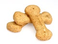 Pile of bone-shaped dog biscuits Royalty Free Stock Photo