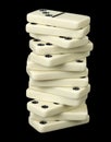 Pile of bones of dominoes