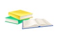 Pile of Books as Manufactured Product Vector Illustration