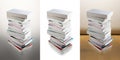 Pile of books (clipping path)