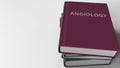 ANGIOLOGY title on the book, conceptual 3D rendering Royalty Free Stock Photo