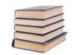 Pile of books in hard covers on a white background, isolate Royalty Free Stock Photo