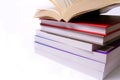 Pile of books isolated on white background Royalty Free Stock Photo