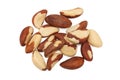 Brazil nuts on white background Royalty Free Stock Photo