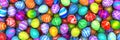 Pile of bright and colorful Easter Eggs