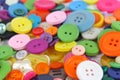 Pile of brightly coloured haberdashery buttons Royalty Free Stock Photo
