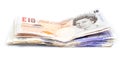 Pile of Britisch pounds Royalty Free Stock Photo
