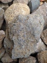 pile of broken brown pebbles Royalty Free Stock Photo