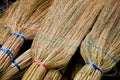 Brooms made of natural sorghum in household store