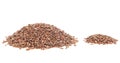 Pile of brown flax seeds isolated on white background Royalty Free Stock Photo