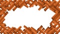 A pile brown wooden illustration with copy space